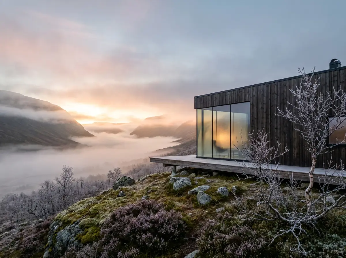 Utsikten — På fjällsluttningen med panorama över dalen